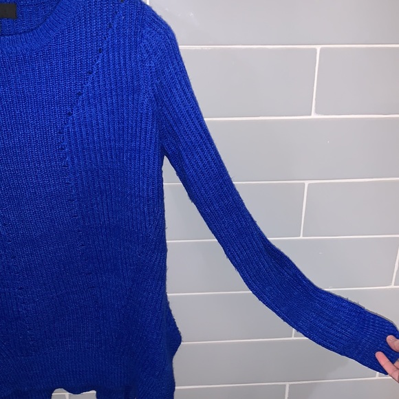 Bright Blue Oversized Sweater - Picture 7 of 12